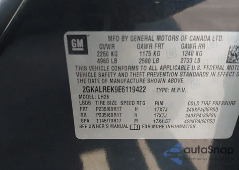 2014 GMC Terrain Sle from USA, damaged, VIN 2GKALREK9E6119422